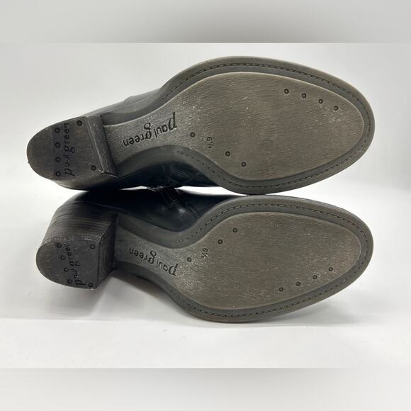 Paul Green Stella Ankle Boot Black Leather Studded Stud Booties sz 9 US 6.5 UK - Picture 6 of 7